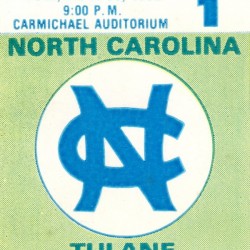 1982 North Carolina Basketball Ticket Art 